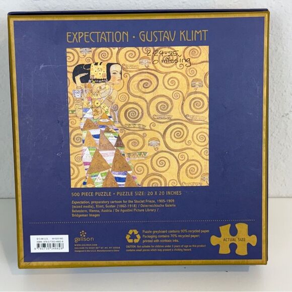 Gustav Klimt Expectation 500 piece Puzzle - Picture 3 of 4